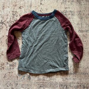 Cherokee Gray and Maroon Long Sleeve Tee